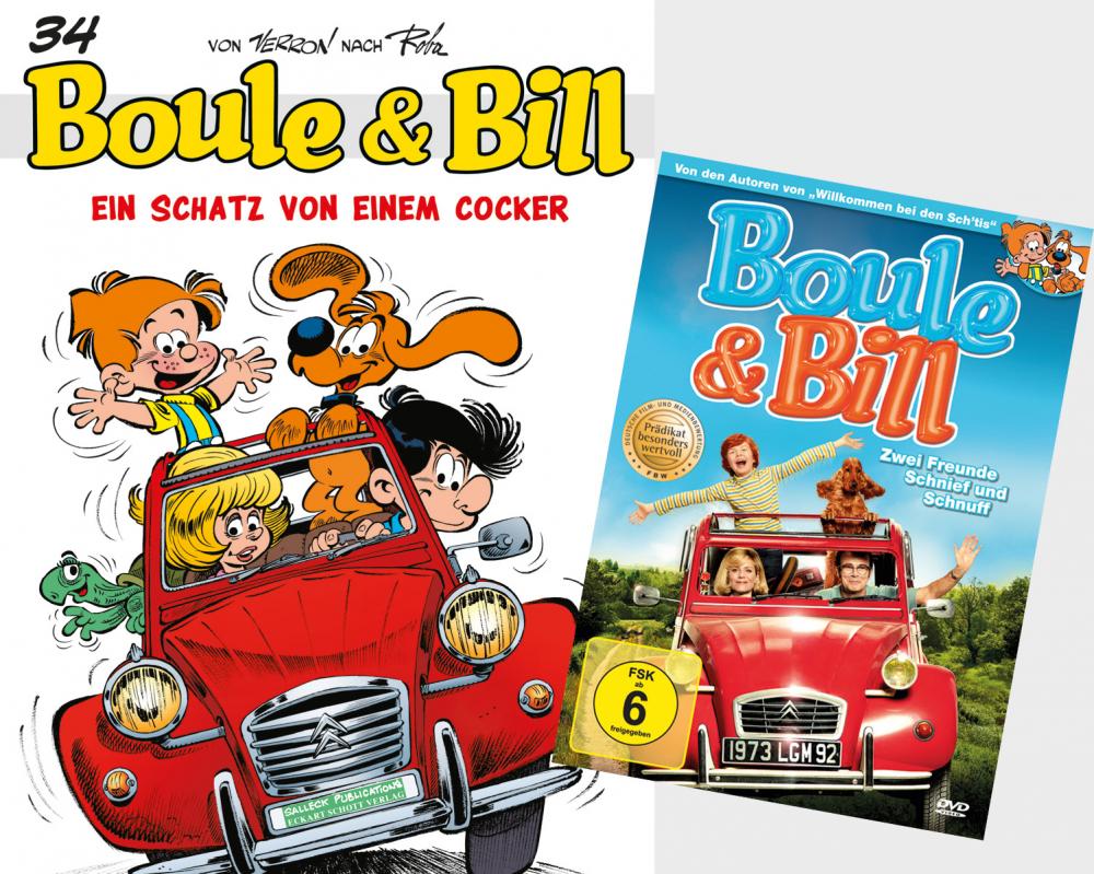 Boule & Bill 34: Ein Schatz von einem Cocker + DVD Boule & Bill – Zwei Freunde Schnief und Schnuff 